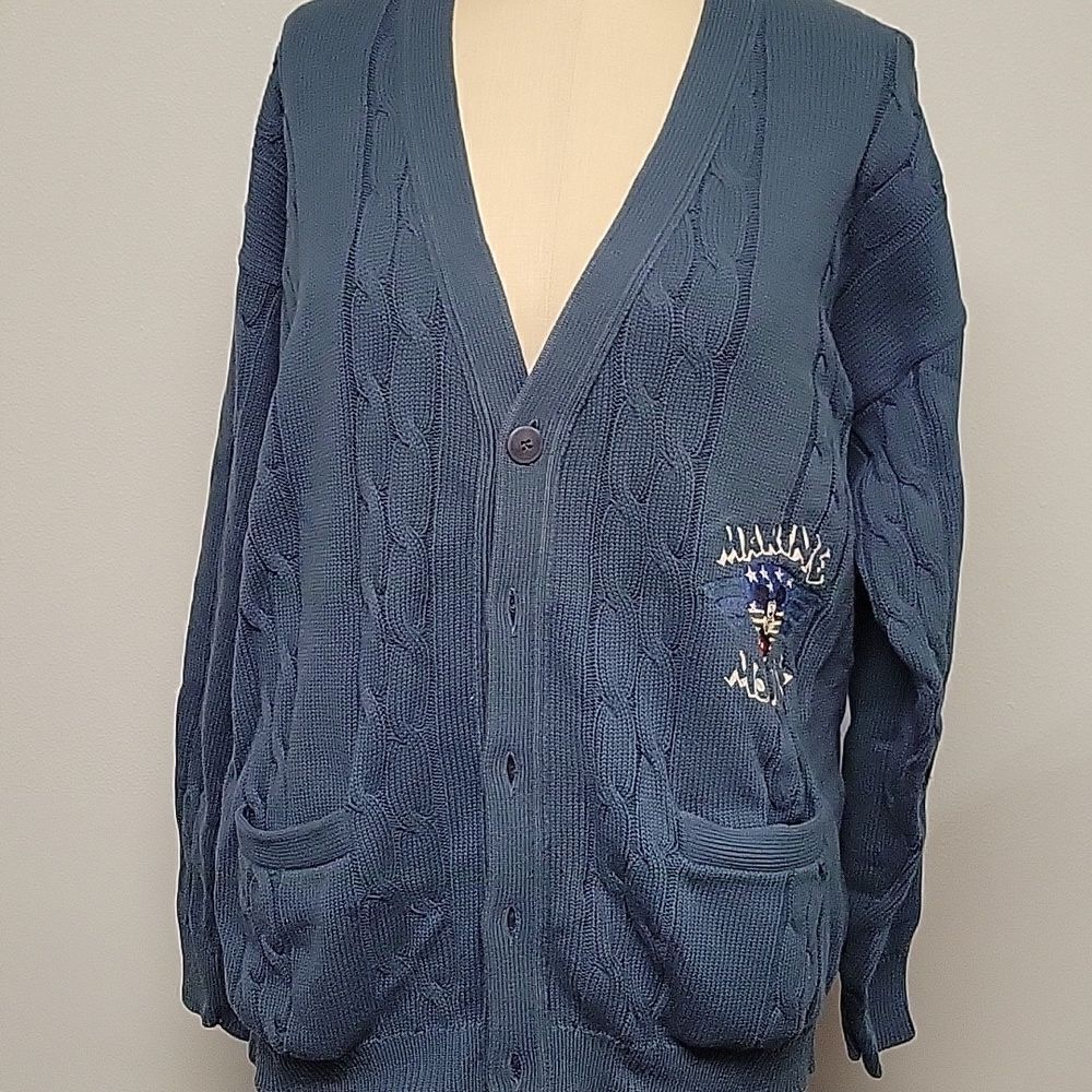 Iceberg vintage cardigan, Marine Mouse. Made in Italy. Size XL
